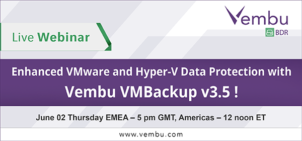 Live Webinar Enhanced Vmware Hyper V Data Protection Live Webinar Enhanced Vmware Hyper V Data Protection