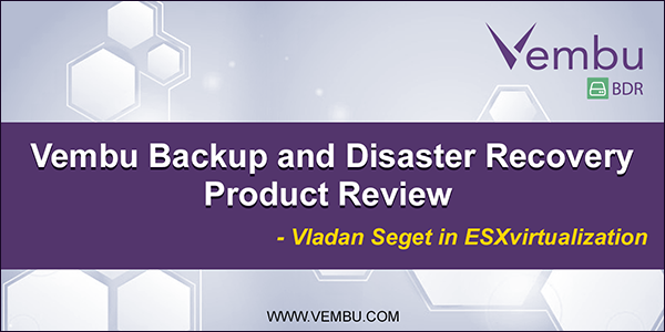 Product Review by Vladan Seget in ESXvirtualization