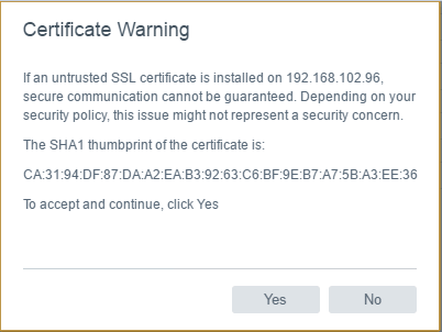 Certificate-warning