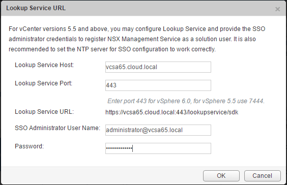 Lookup service URL