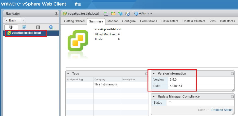 Migrating from VCSA6 to VCSA6.5