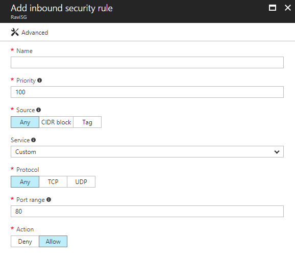 Add-inbound-security-rule