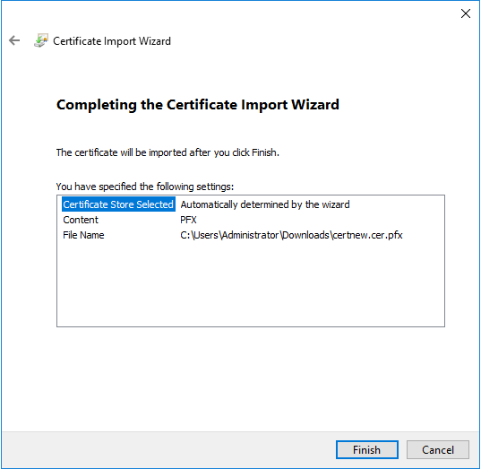 certificate-store-selected