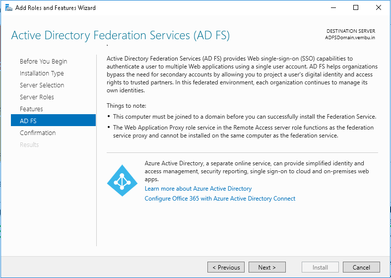 office 365 adfs install new certificate