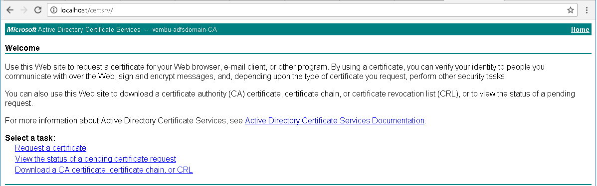 Active Directory Certificate Services