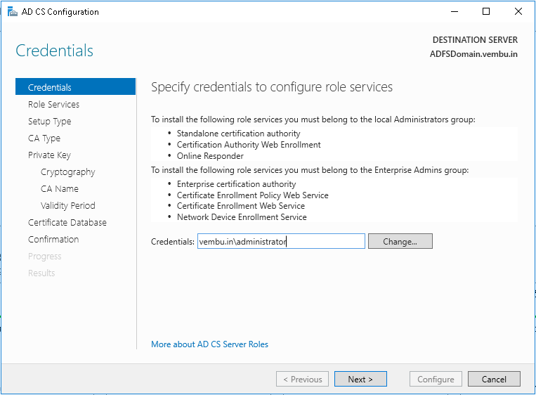 Active Directory Certificate Services