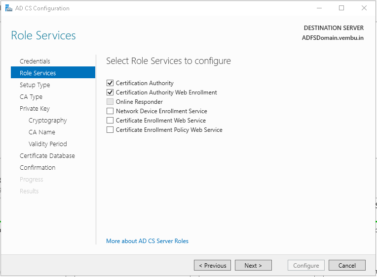 Active Directory Certificate Services