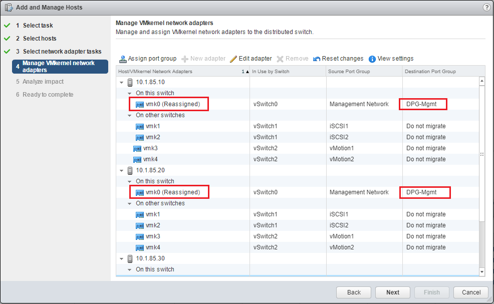 Migrating from VMware VSS to VDS