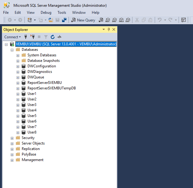 Backup and Restore for MS SQL Server 2016