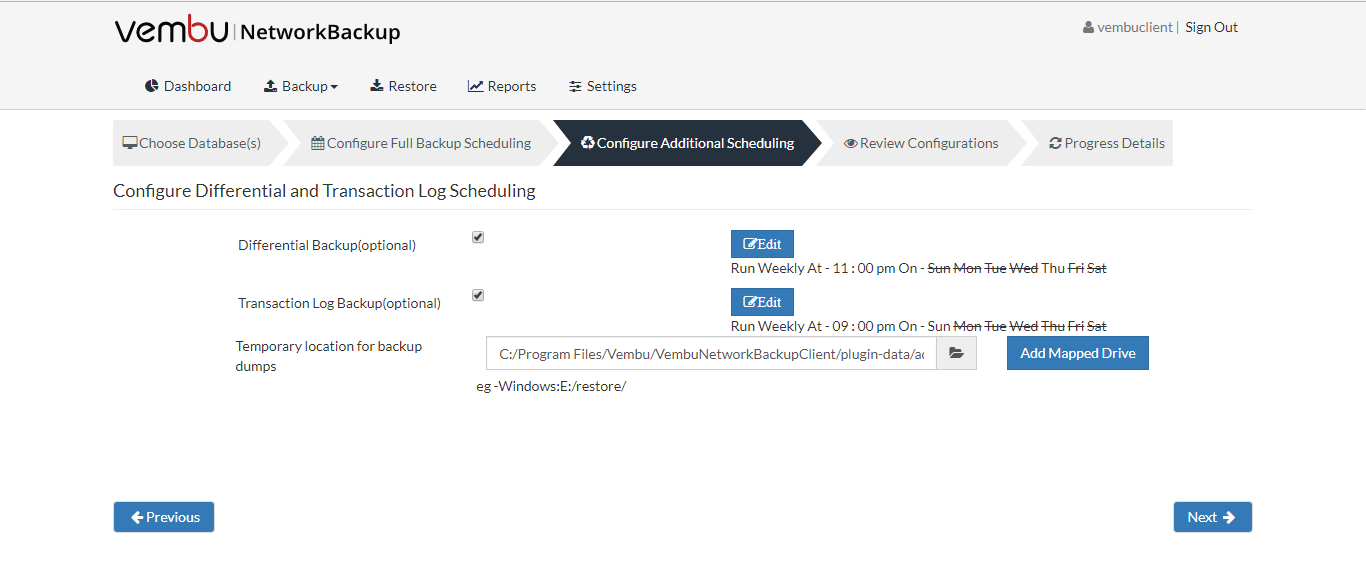 Backup and Restore for MS SQL Server 2016