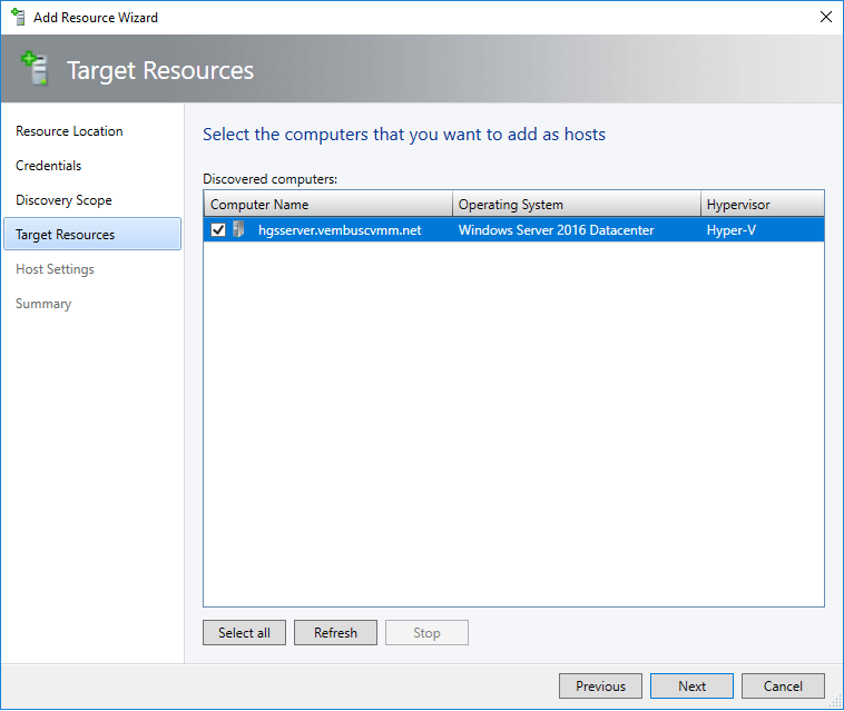 Virtual Machine Manager 2016 installation