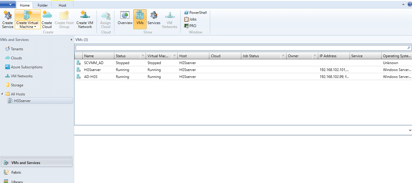 Virtual Machine Manager 2016 installation