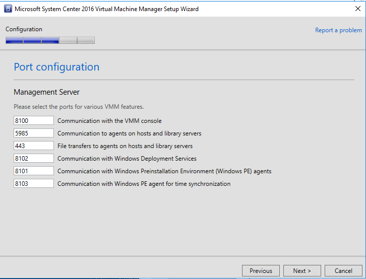 Virtual Machine Manager 2016 installation