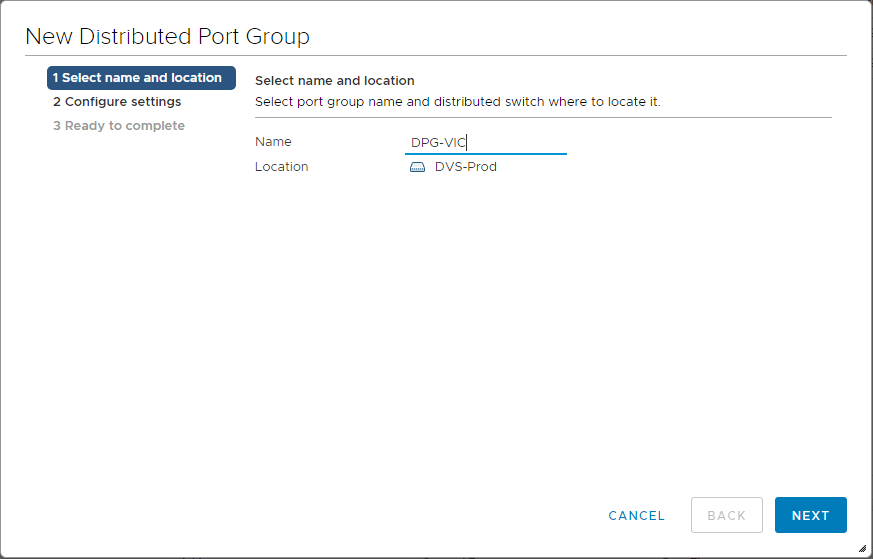 Distributed Port Group for VIC Bridge Network