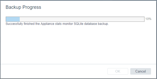 VCSA 6.5 Backup running