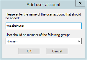 Create the backup user