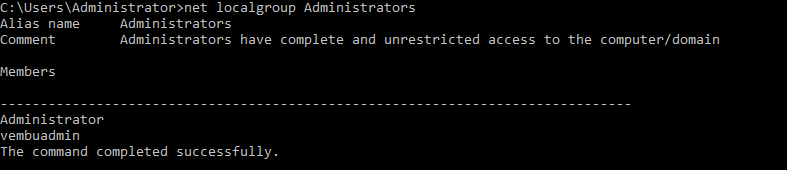 net local group Administrators
