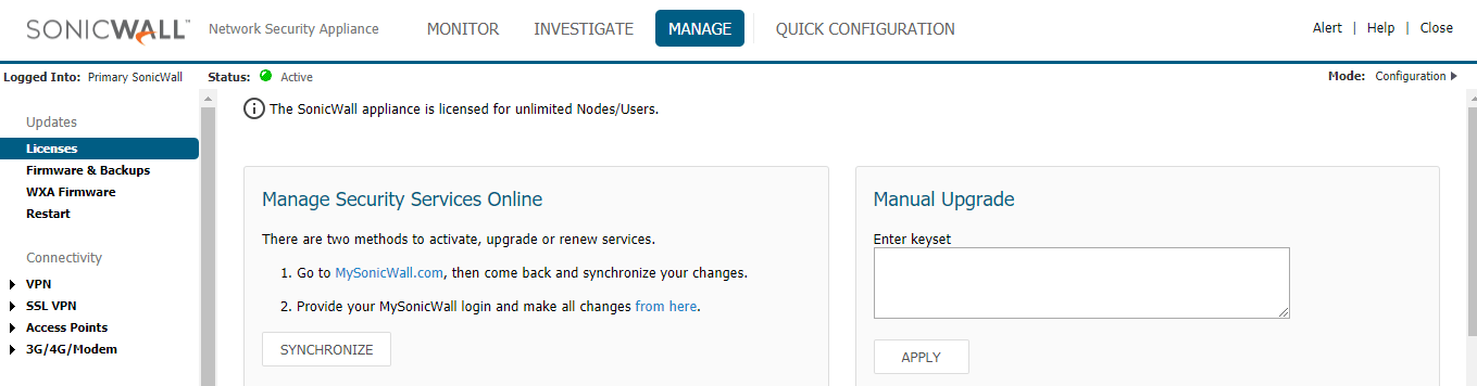 web-console-for-your-SonicWall-Appliance-NSA-2650