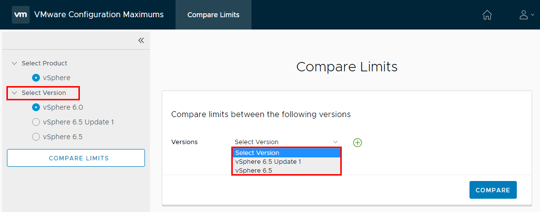 VMware-Configuration-Maximums-site