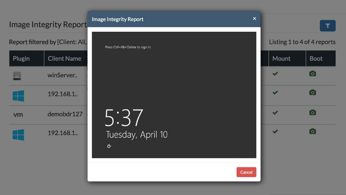 Backup Integrity Check