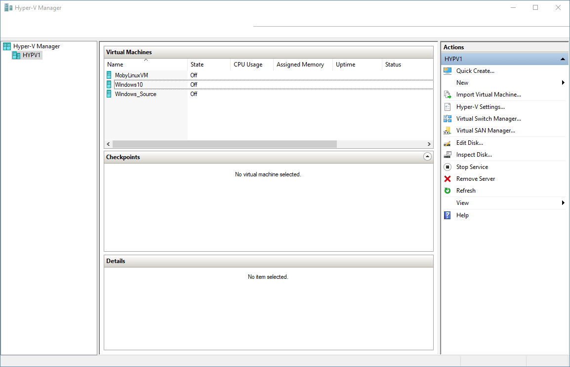 Create-a-Hyper-V-Manager