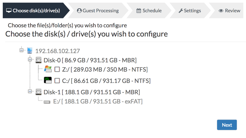 Windows Servers Backup using Vembu ImageBackup