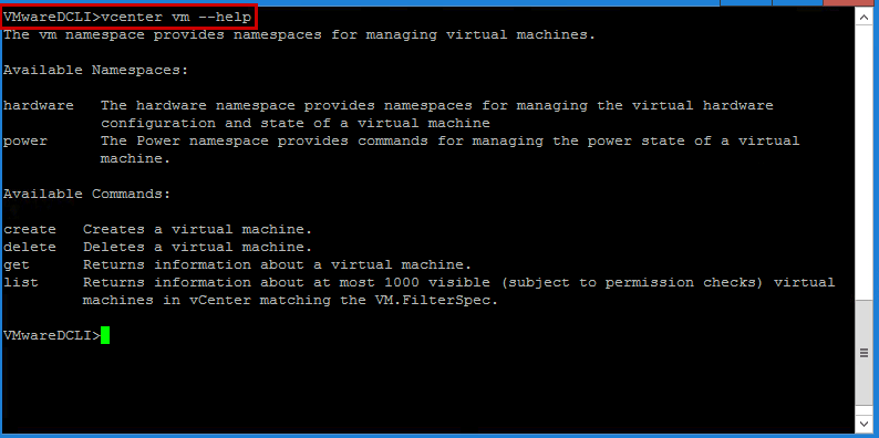 VMwareDCLI