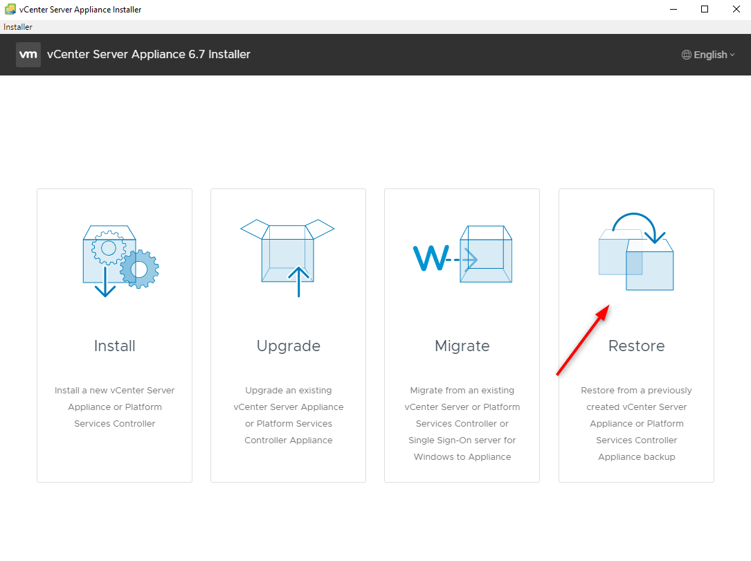 vmware-vcsa-6-7-appliance-restore