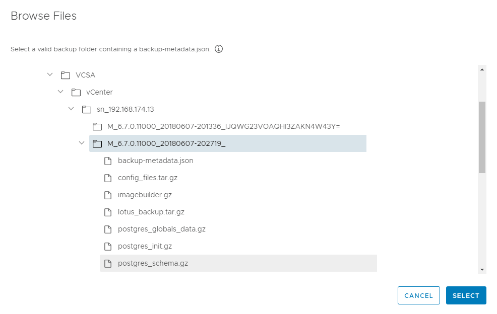 vmware-vcsa-6-7-appliance-restore