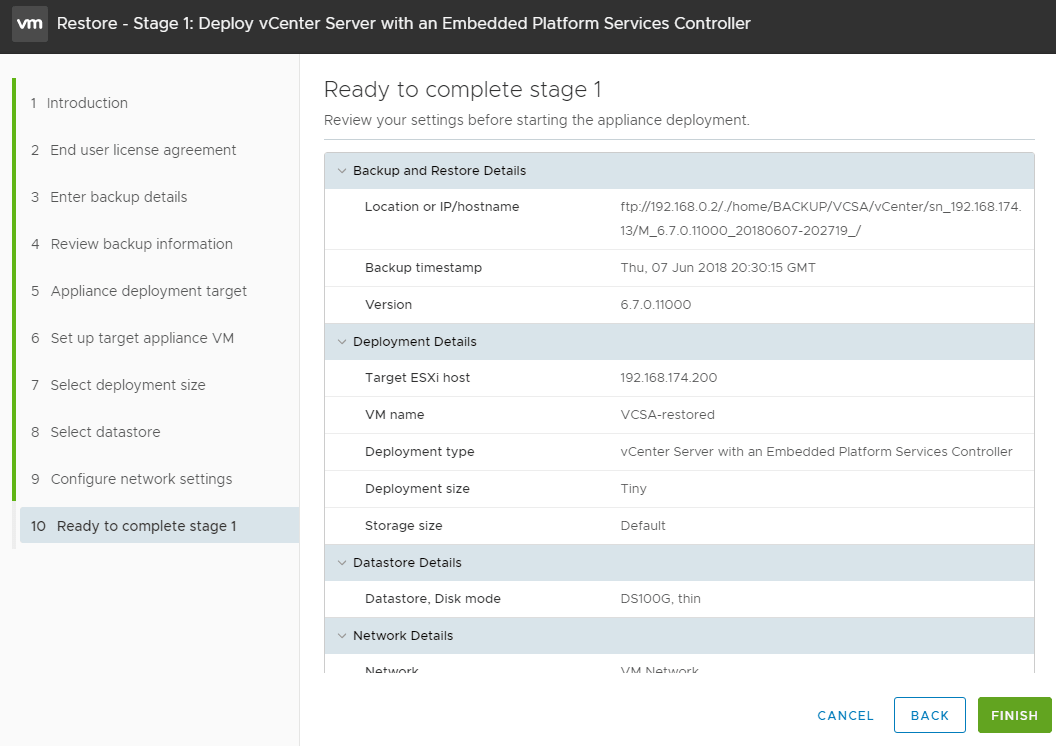 vmware-vcsa-6-7-appliance-restore