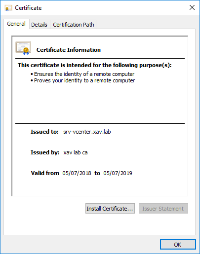 Replacing the vCenter SSL Certificate