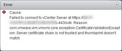 Replacing the vCenter SSL Certificate