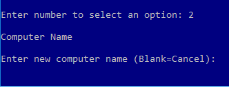 Prompt for computer name change