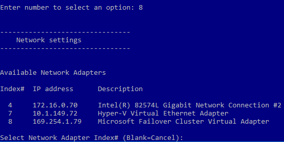 configuration in Sconfig