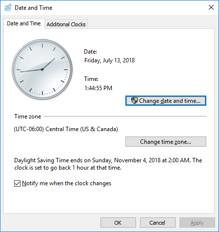 Sconfig to configure date and time