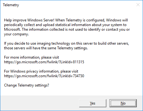 Telemetry data prompt