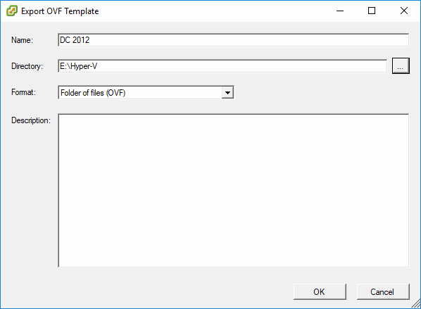 convert vm to ovf vmware