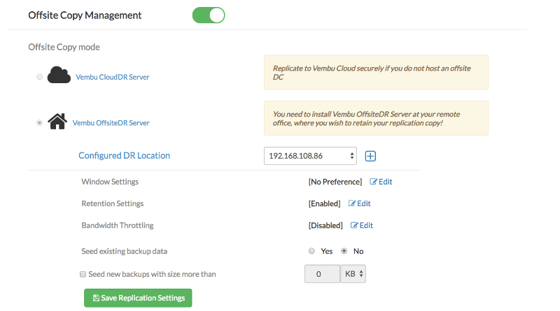 Configuring VMware Backup