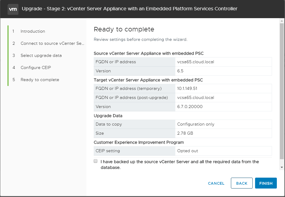 Vcenter server appliance 6.7. Сравнение VCENTER 6.7 И 7. Upgrade Version. VCENTER 7 Server configuration - Operation failed. Secondary temporary address.