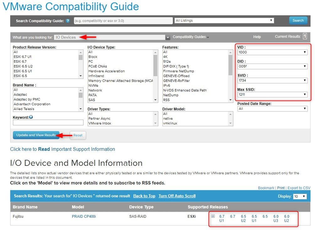 I/O devices compliance