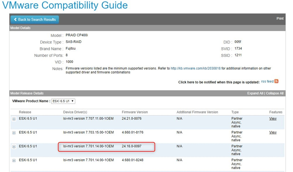 Controladores de io de fusion esxi