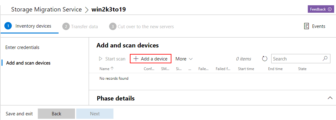 Windows Server 2019 Storage Migration Service