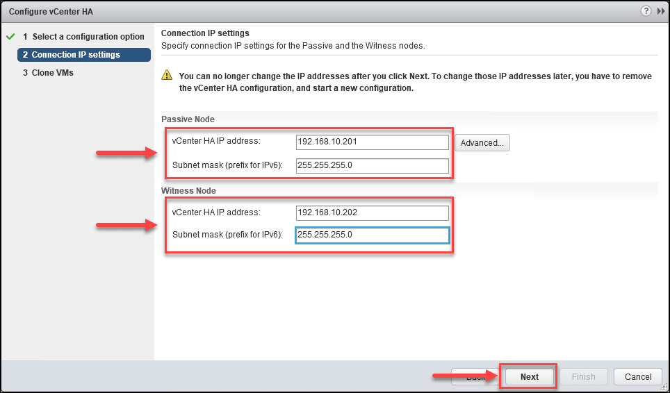 vcenter 6.5 ha options