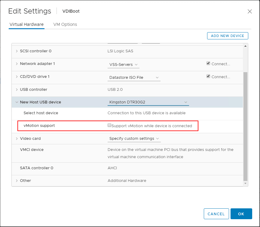 VMware ESXi USB Passthrough