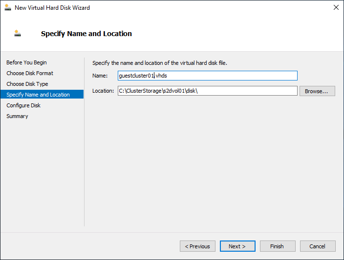 Steps to Create a Hyper-V Guest Cluster