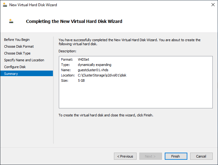 Steps to Create a Hyper-V Guest Cluster