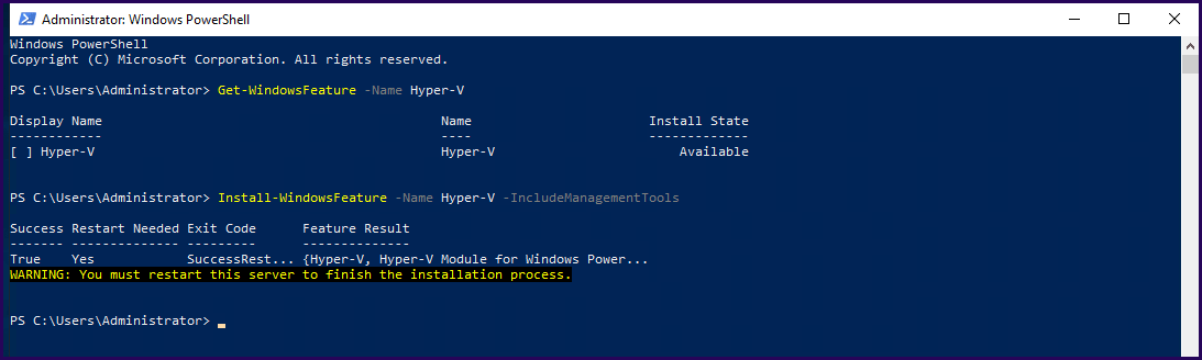 Install and Configure Hyper-V in Windows Server