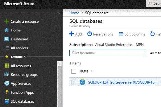 Creating Azure SQL Database