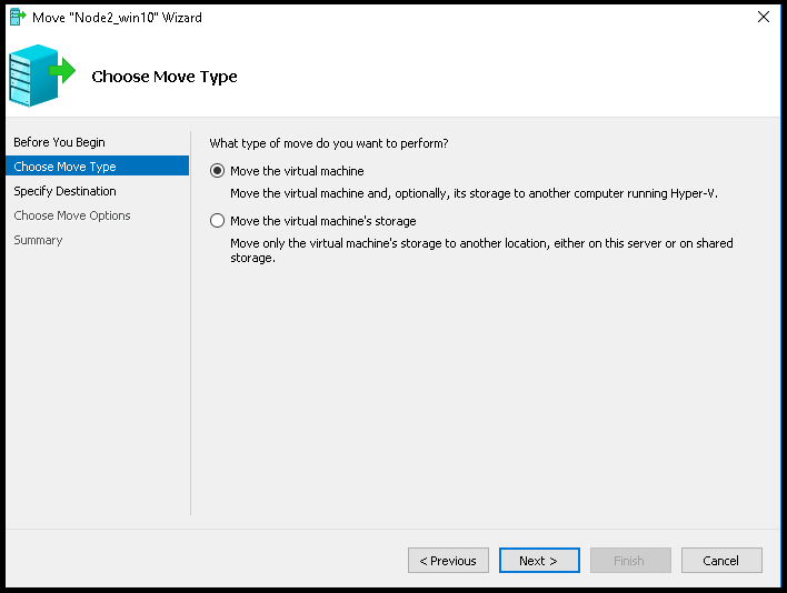 Hyper-V Virtual Machine Live Migration