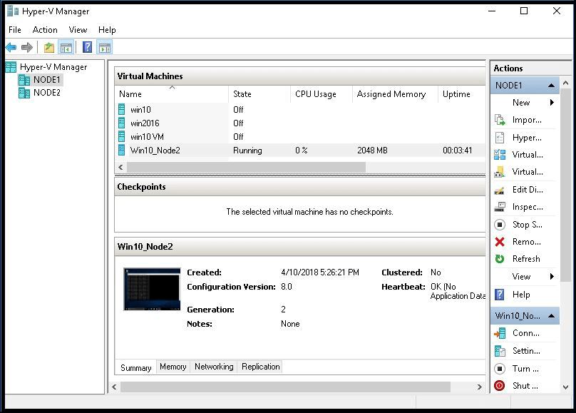 Hyper-V Virtual Machine Live Migration